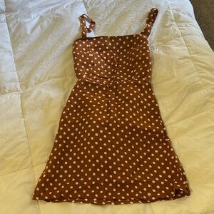 Brown Polka Dot Dress (Faithful the brand)